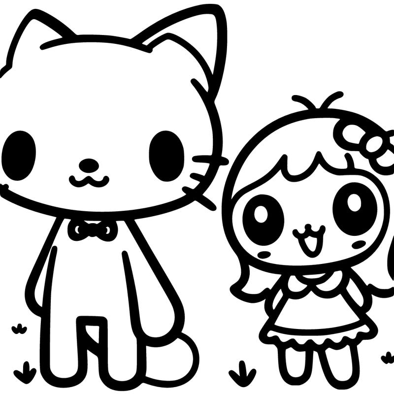 hello kitty and kuromi