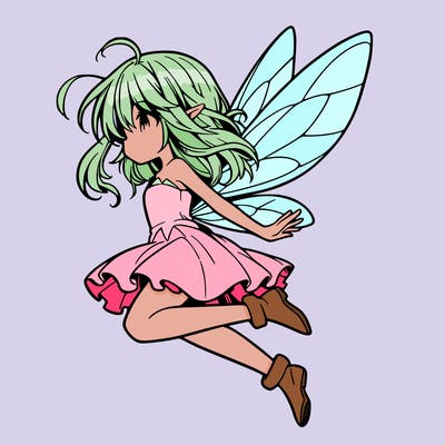 manga fairy flying