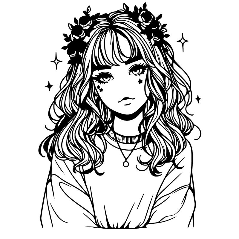 aesthetic girl realistic