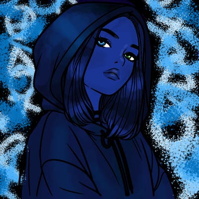 a realistic girl in a hoodie