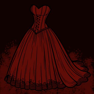 wedding dress-corset and a long and flowy skirt