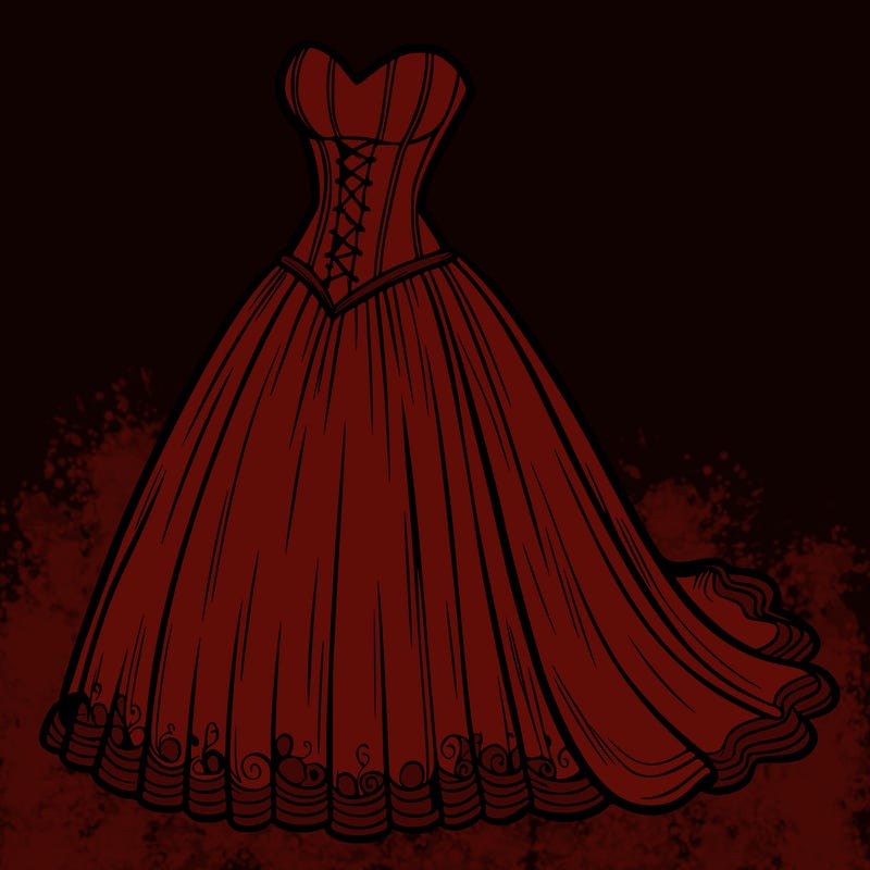 wedding dress-corset and a long and flowy skirt