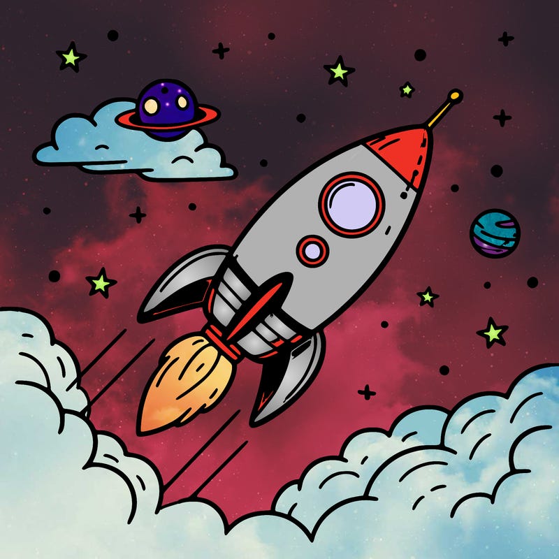rocket in space