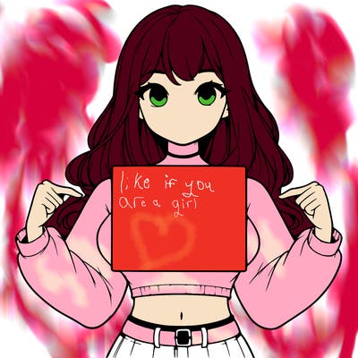 girl holding a blank sign in a long sleeve crop top