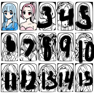 girls that look diffrent anime