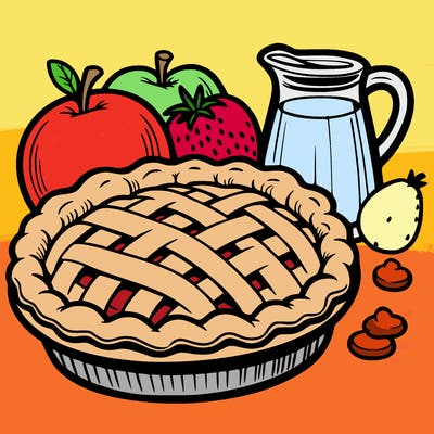 a pie of food