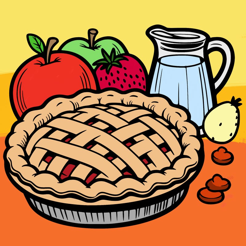 a pie of food