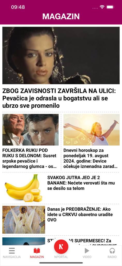 Večernje Novosti - La section magazine de l'application mobile Vecernje Novosti présente divers articles sur le mode de vie et l'actualité serbes.