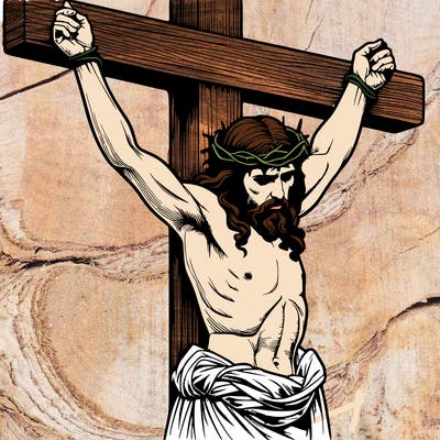 jesus realistic on the cross