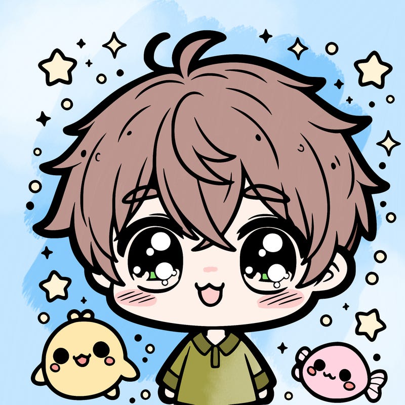 cute kawai anime boy