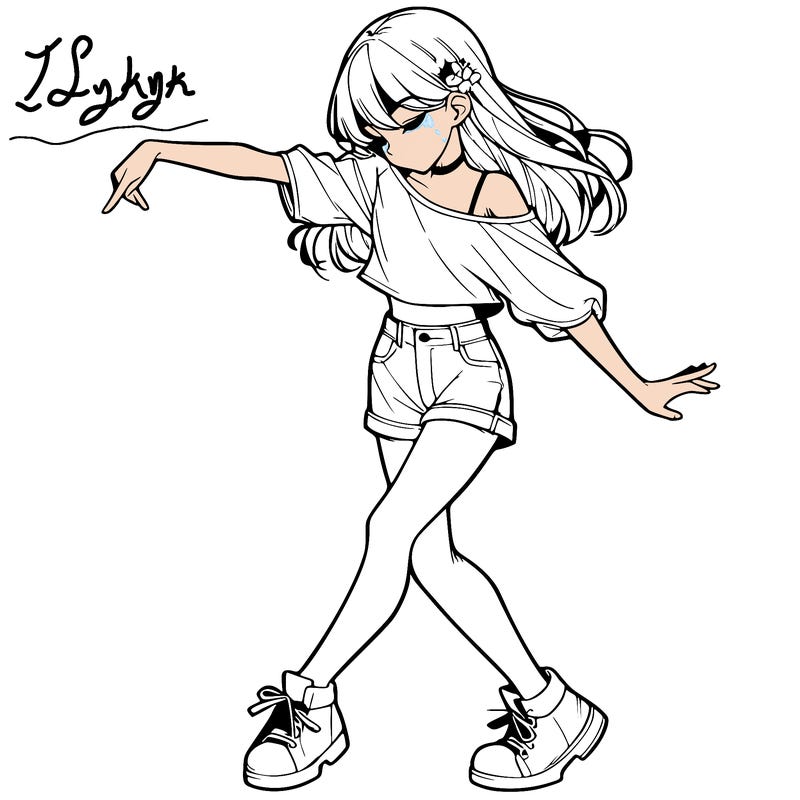 realistic girl danceing