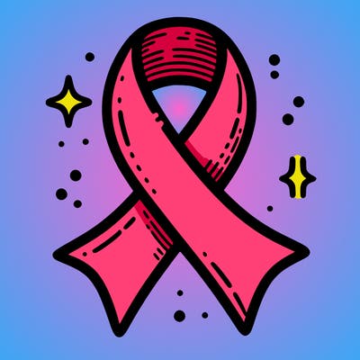 ribbon symbol of national breast cancer awareness month