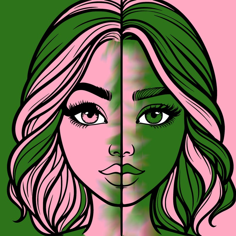 realistic girl split half