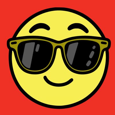 emoji with sunglasses