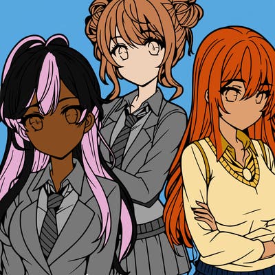 anime girls teenagers