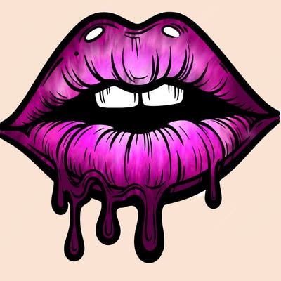 lips that look realistic and drip