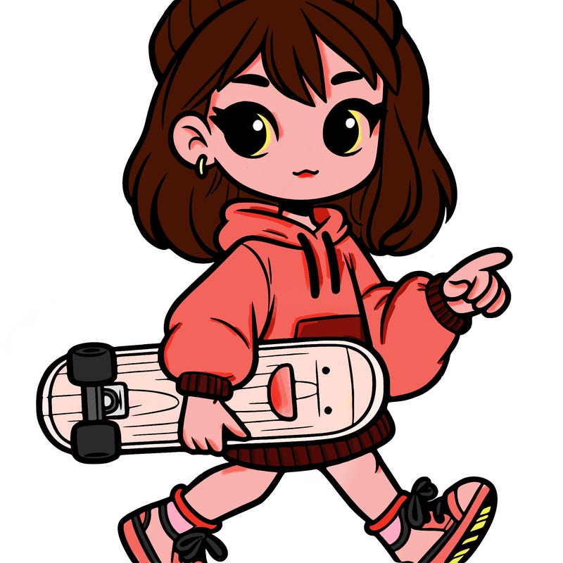 girl with skateboard