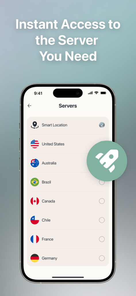 Defendo VPN - Defendo VPN app interface showing international server locations.