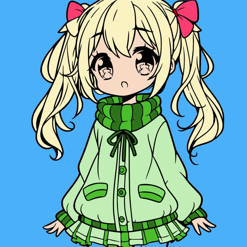 anime girl with cute clothes