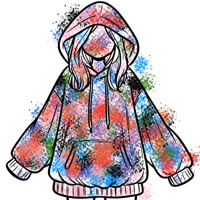 girl in oversized hoodie