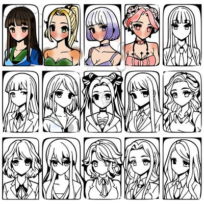 girls that look diffrent anime