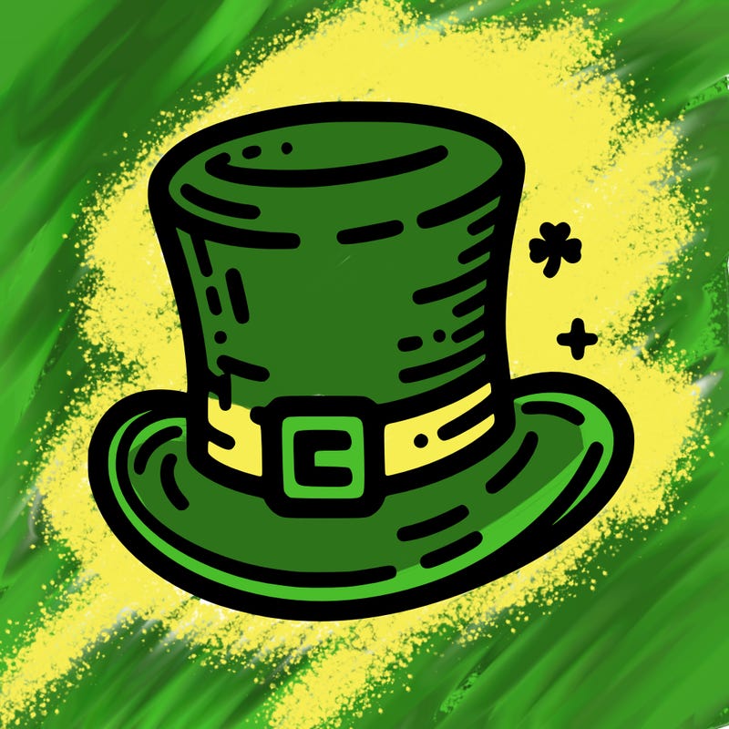 st patrick hat with thin lines