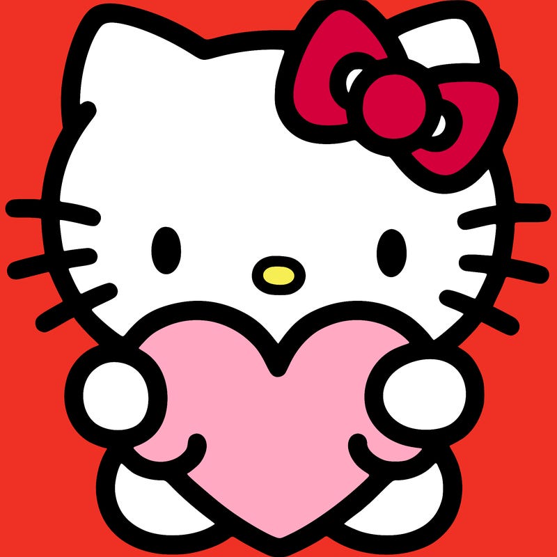 hello kitty with heart