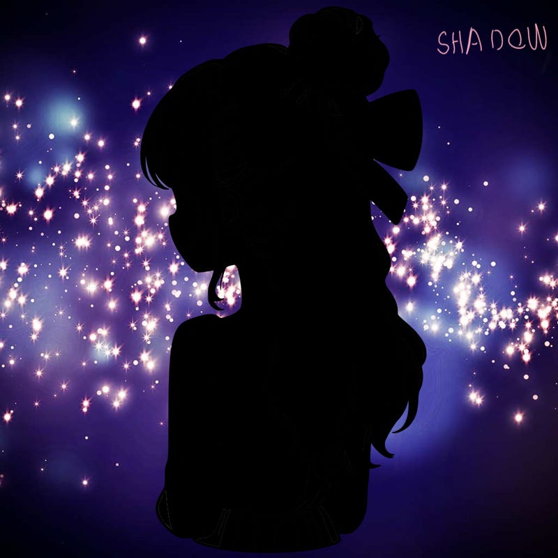 realistic girl  with hip length hair a bun and a big bow on the back of head