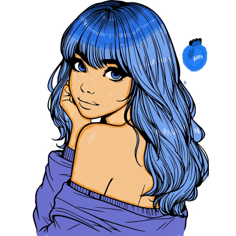 realistic girl with bangs looking over her shoulder