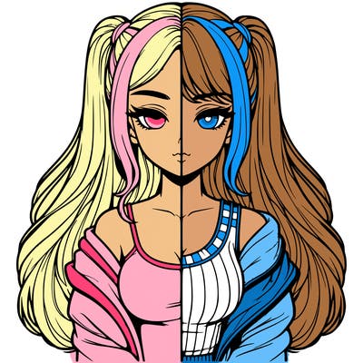 realistic girl split