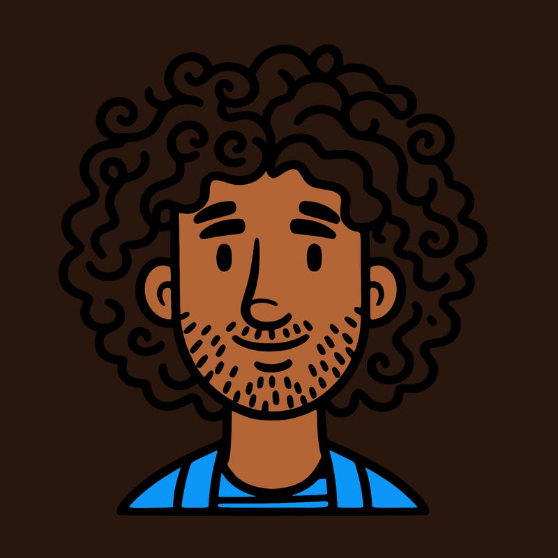 man with curly hair
