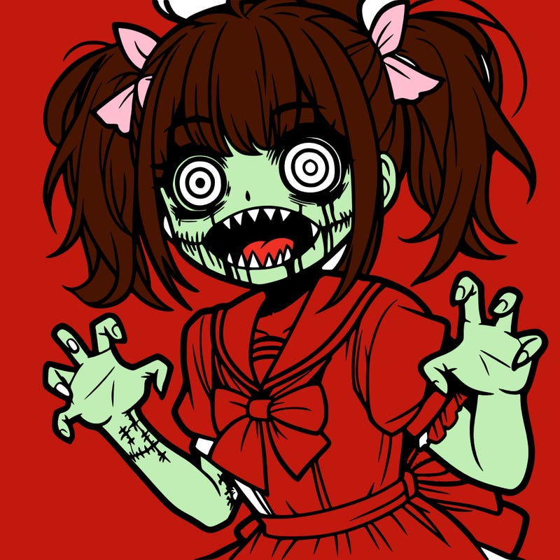 scary anime girl