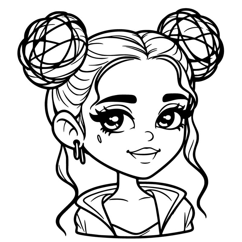 billie eilish with space buns