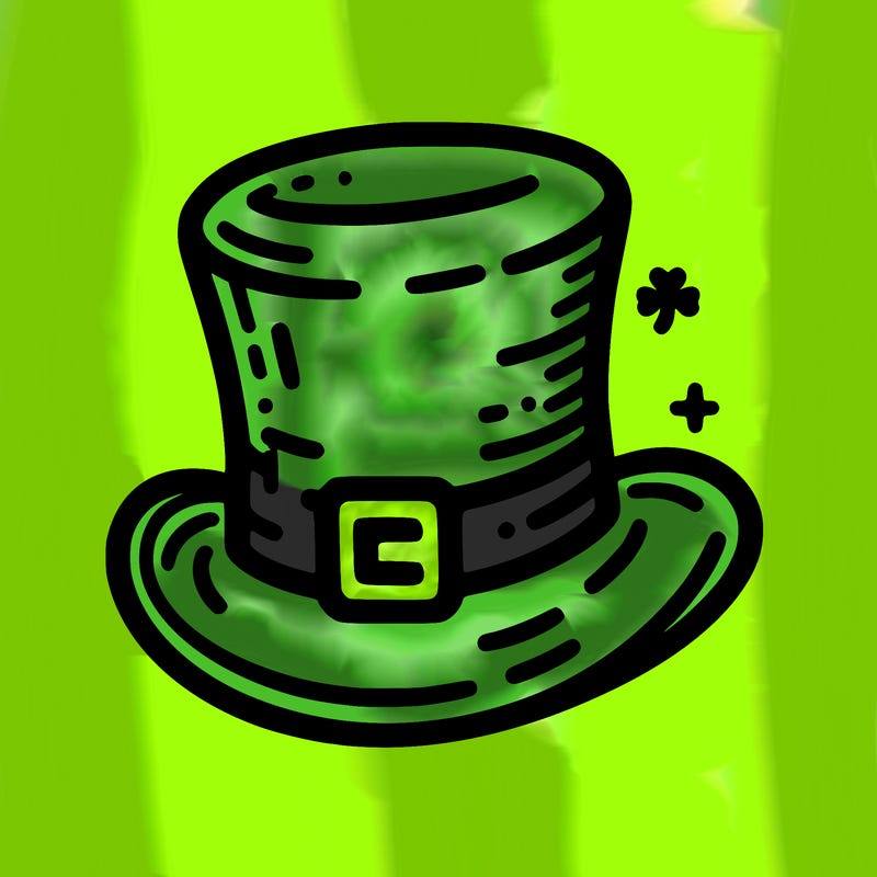 st patrick hat with thin lines