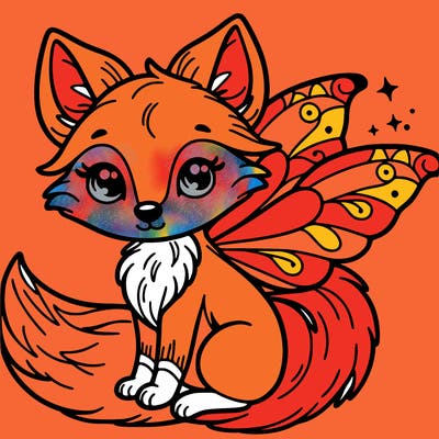 fox with faerie wings