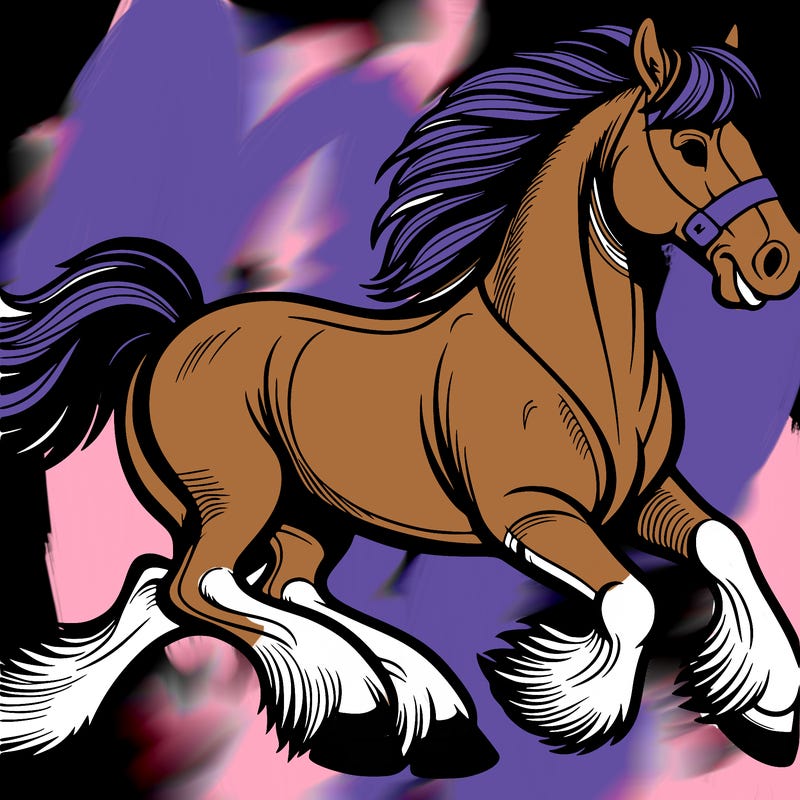 galloping clydesdale