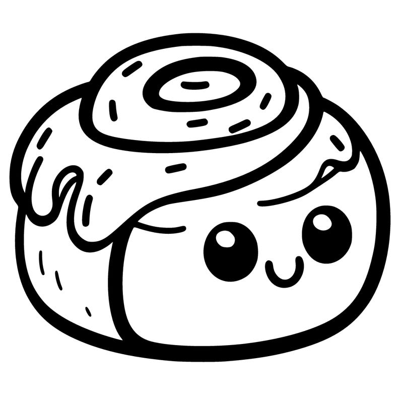 realistic cinnamon roll from the show hello kitty and friends