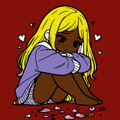 a girl after a breakup