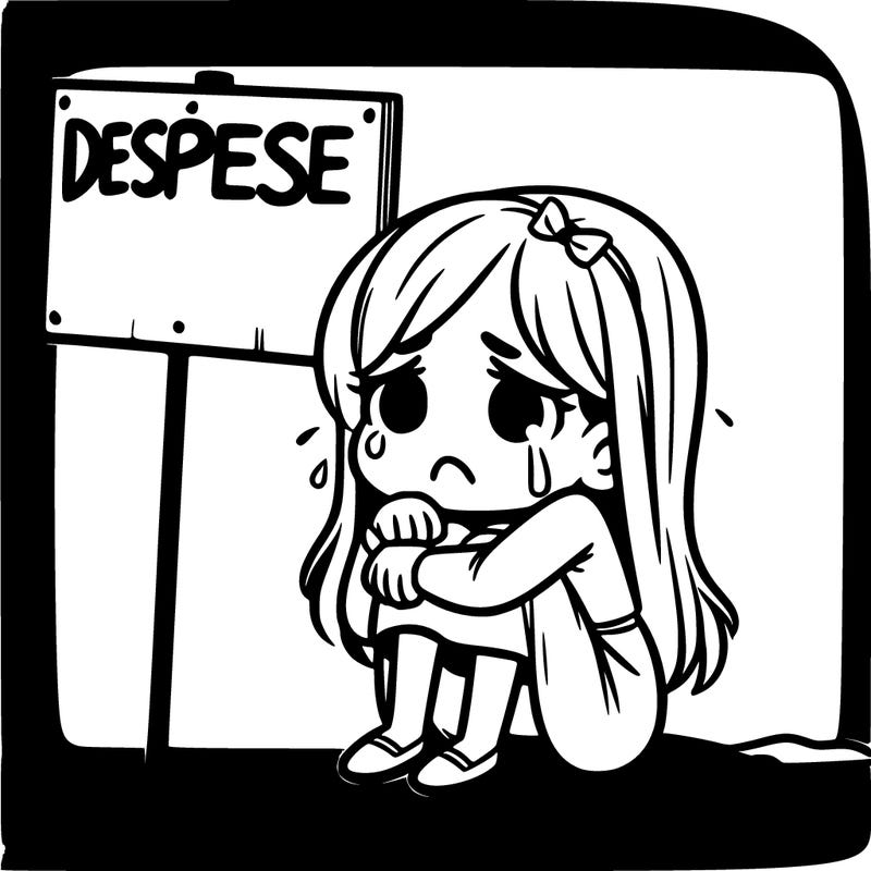 desperate girl with sign