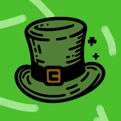 st patrick hat with thin lines