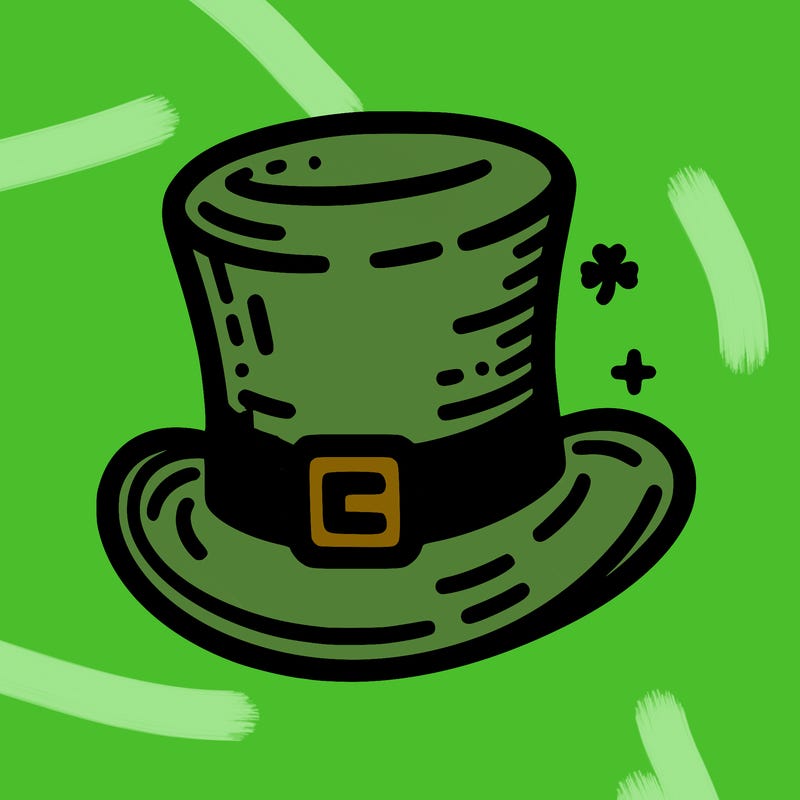 st patrick hat with thin lines