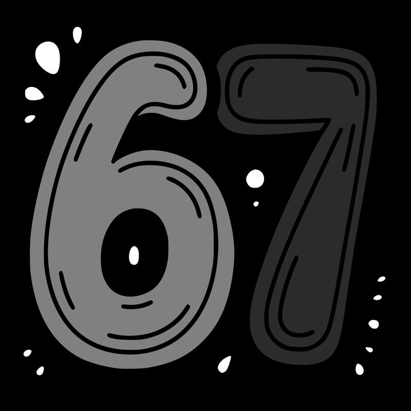 the number 67