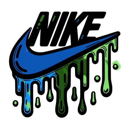 dripping nike logo