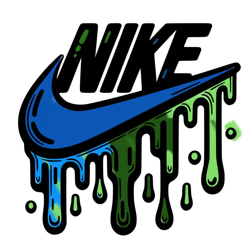 dripping nike logo