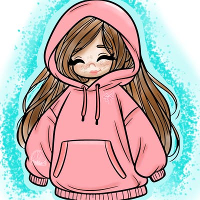 girl in oversized hoodie