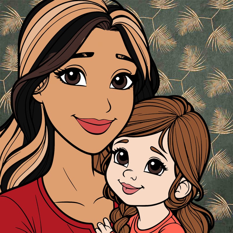 a mother with her daughter is realistic