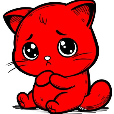 sad cat