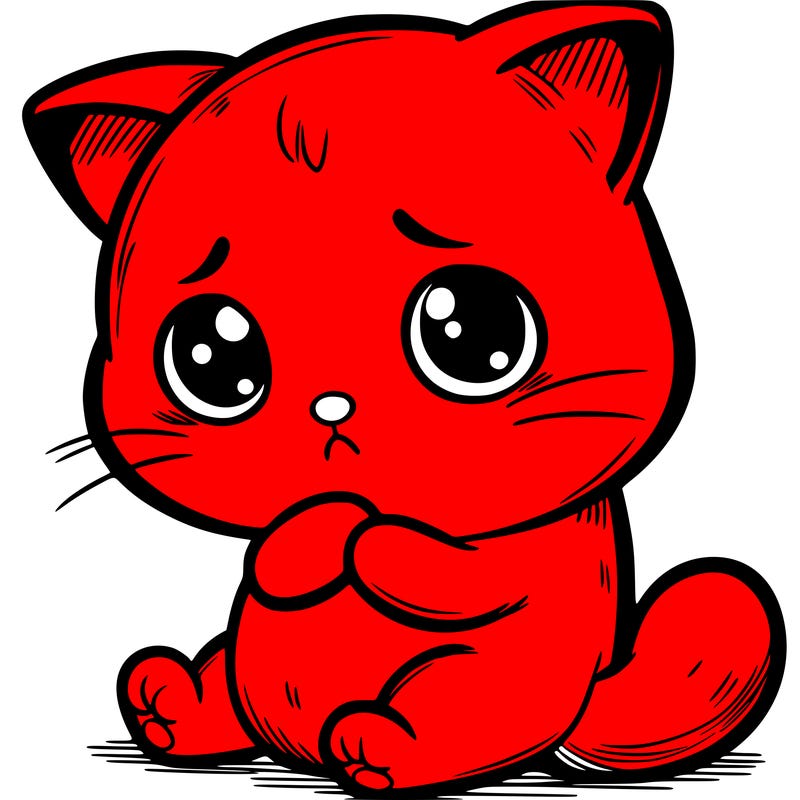 sad cat