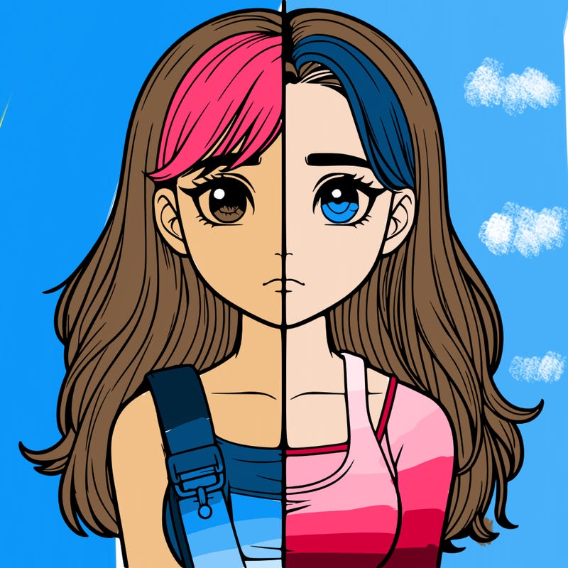 realistic girl split