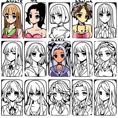 girls that look diffrent anime